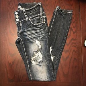 Distressed jeans